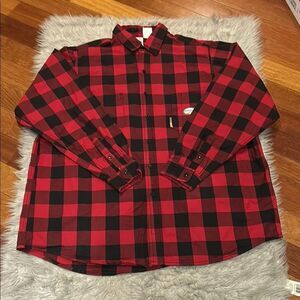 Rosco fire retardant red and black men’s cotton long‎ sleeve flannel size 3x